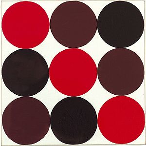 Vera Molnar, 9 ronds, 3 couleurs, 1966 © VG Bild-Kunst, Bonn 2022, Foto: Gerhard Sauer